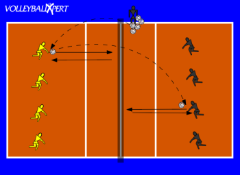 Volleyball Warm-Up Drill: Back Row Running Warm-Up