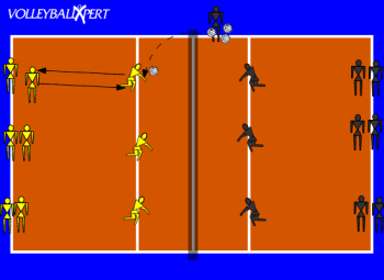 Volleyball Warm-Up Drill: Tag Team Warm-Up